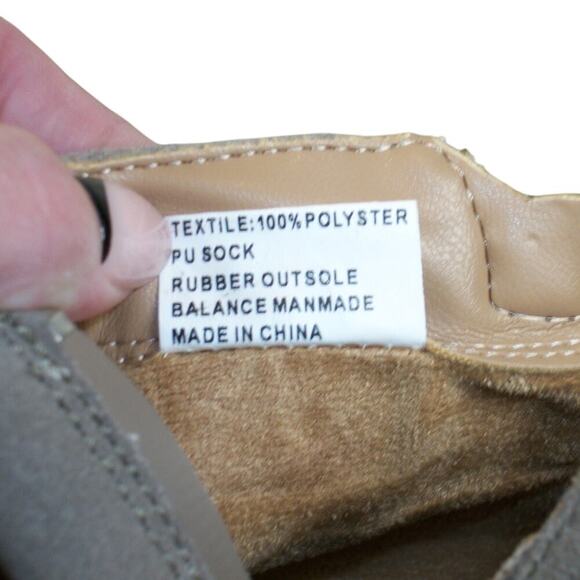 Blondo Samara‎ Leather Suede Ankle Boots Tan Size 8.5 Waterproof New Without Box - Picture 9 of 10